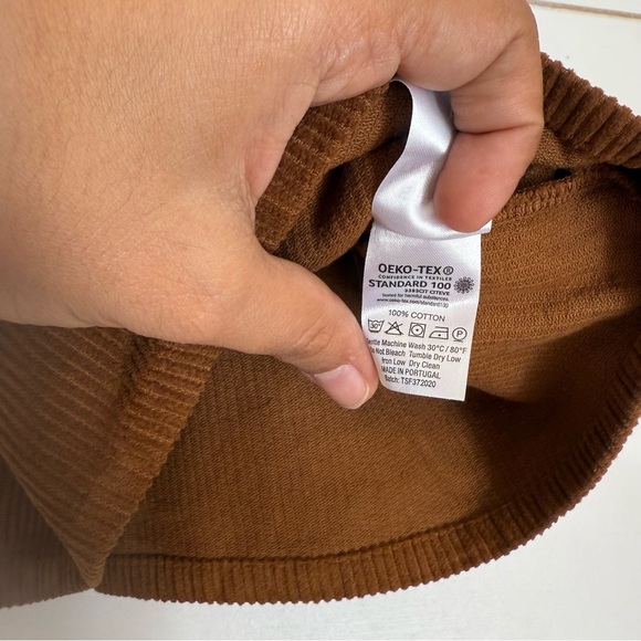 THE SIMPLE FOLK Cotton Corduroy Pockets Skirt | Rust - Picture 6 of 10